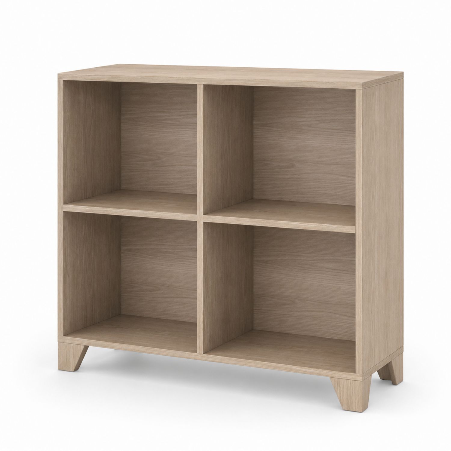 Regalsystem 4 Fächer Spanplatte Eiche 80x80x30cm