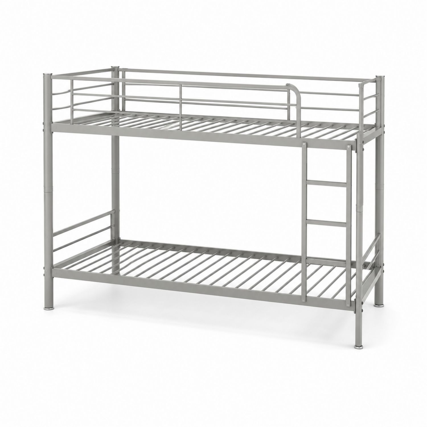 Metall-Etagenbett mit Leiter Silber
