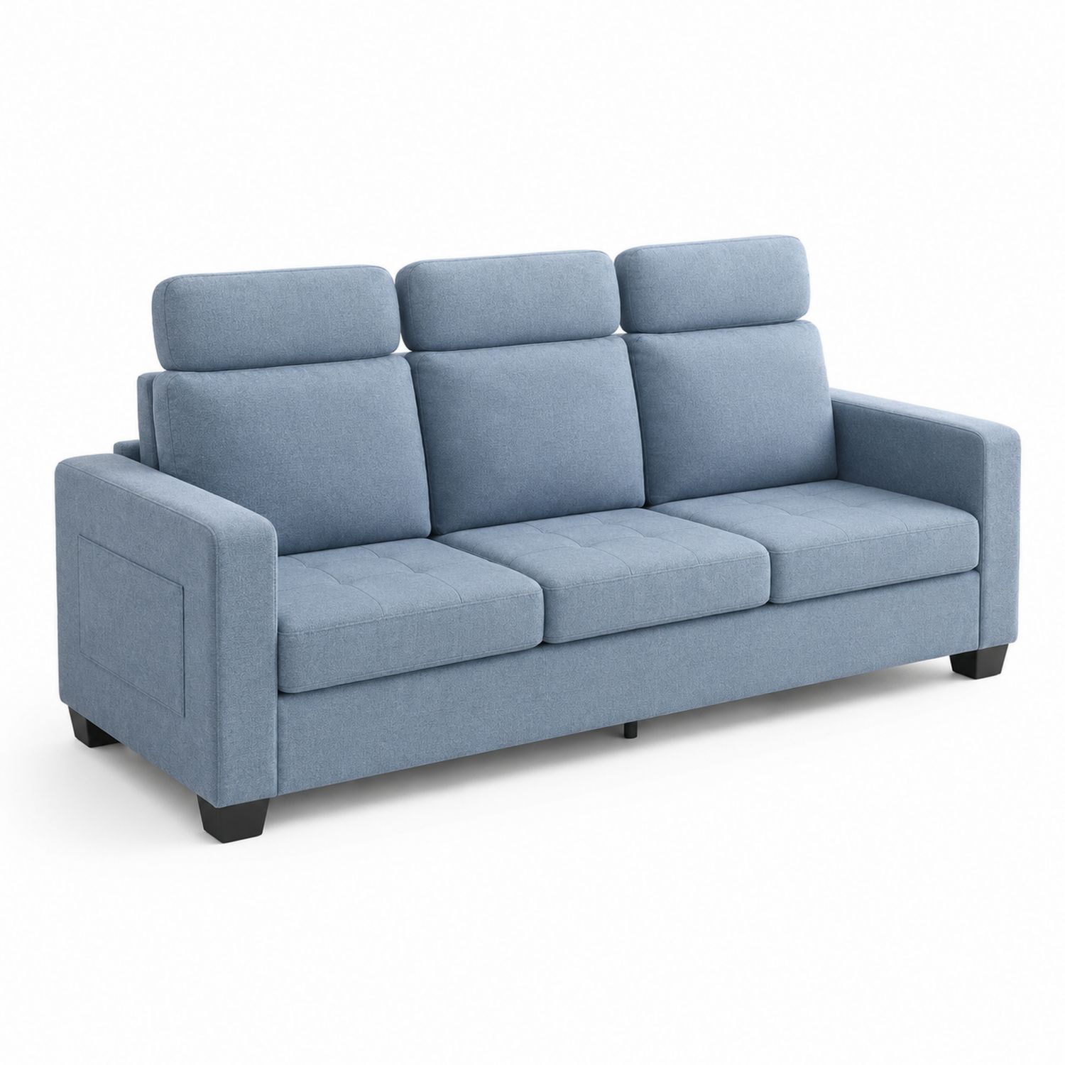 3-Sitzer Sofa Stoff Blau-Norvexoril