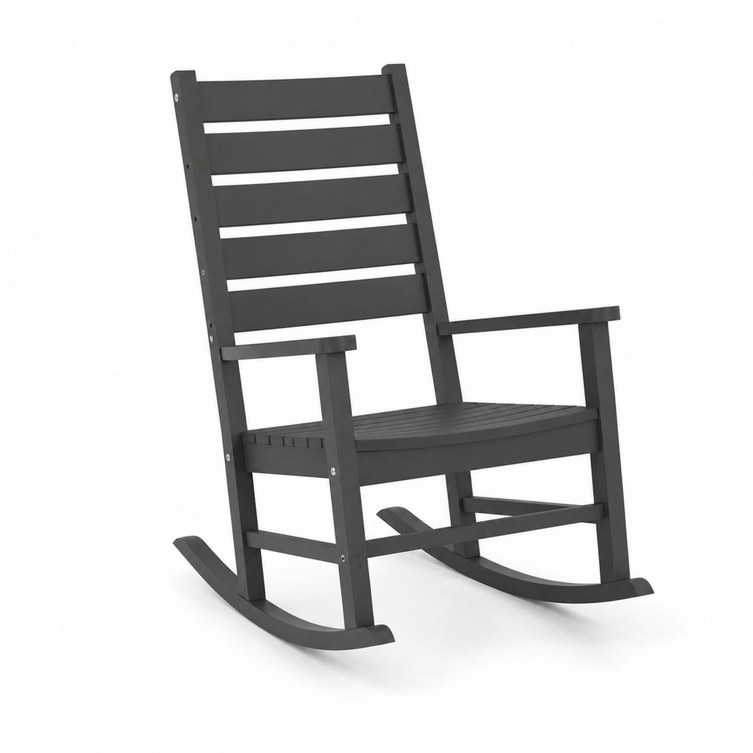 Schaukelstuhl Holz Kunststoff Schwarz-Norvexoril