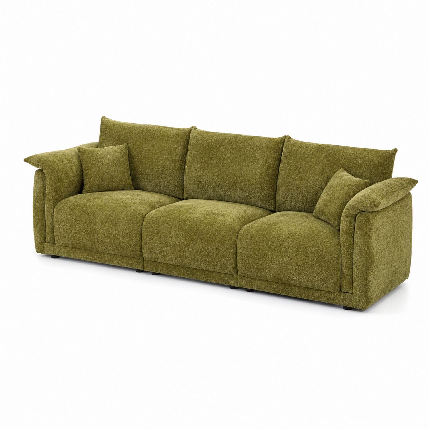 3-Sitzer Sofa rechteckig Polyester Grün-Norvexoril