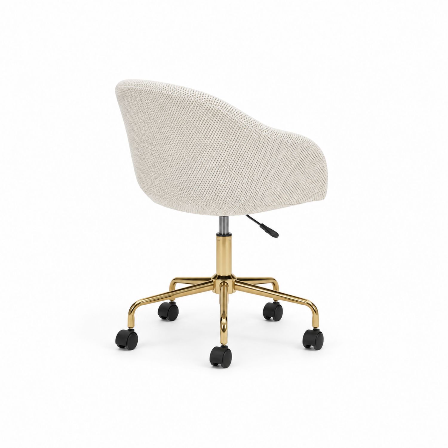 Bürostuhl mit Polyester Sitz Beige und Metallbasis-Norvexoril