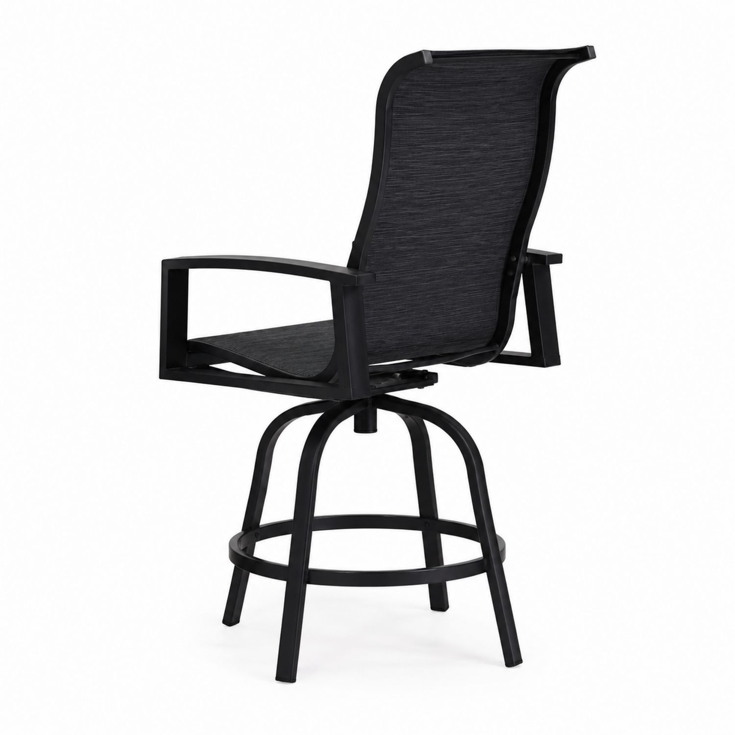Outdoor-Drehstuhl Aluminium Textilene Schwarz-Norvexoril