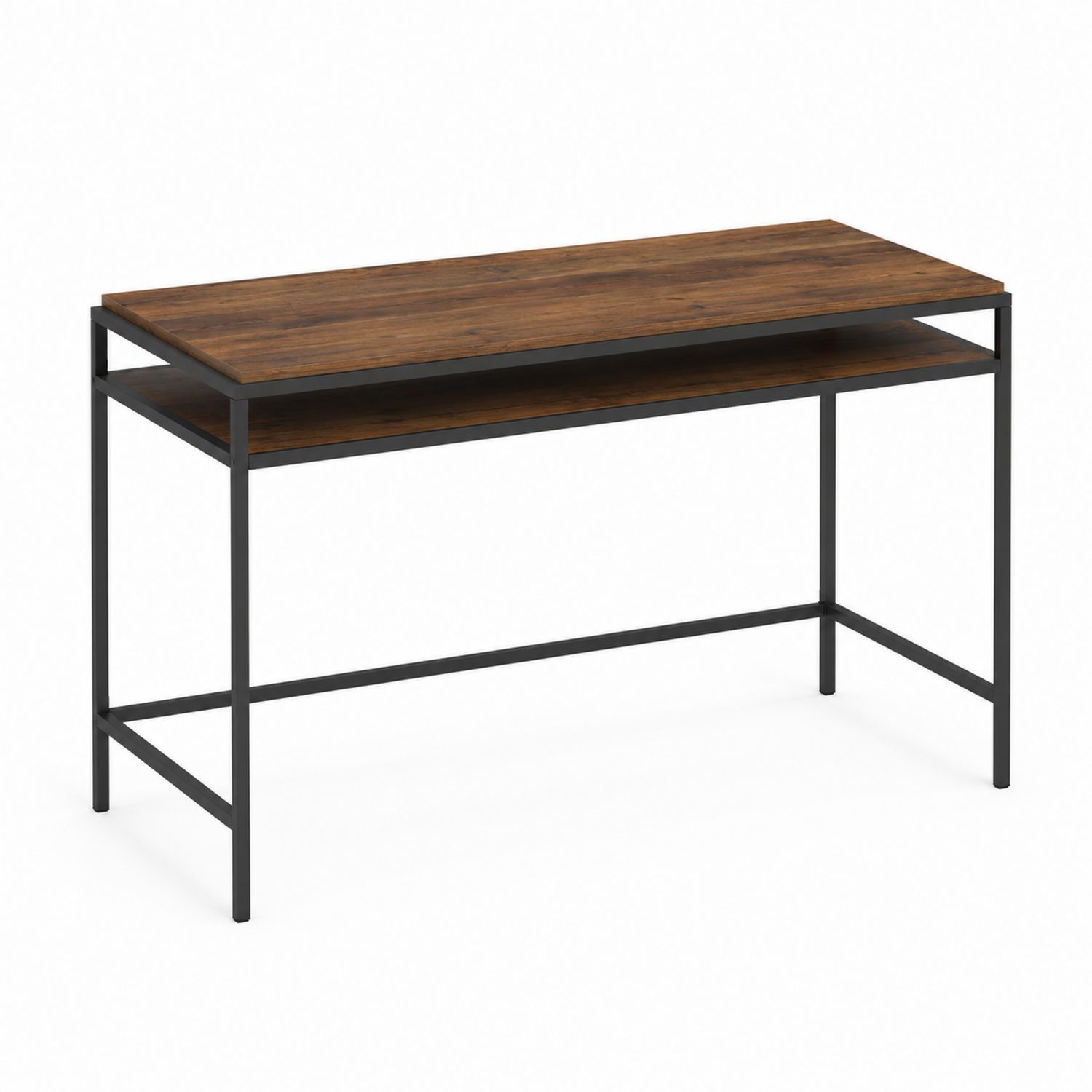 Schreibtisch Holz Metall Braun/Schwarz-Norvexoril