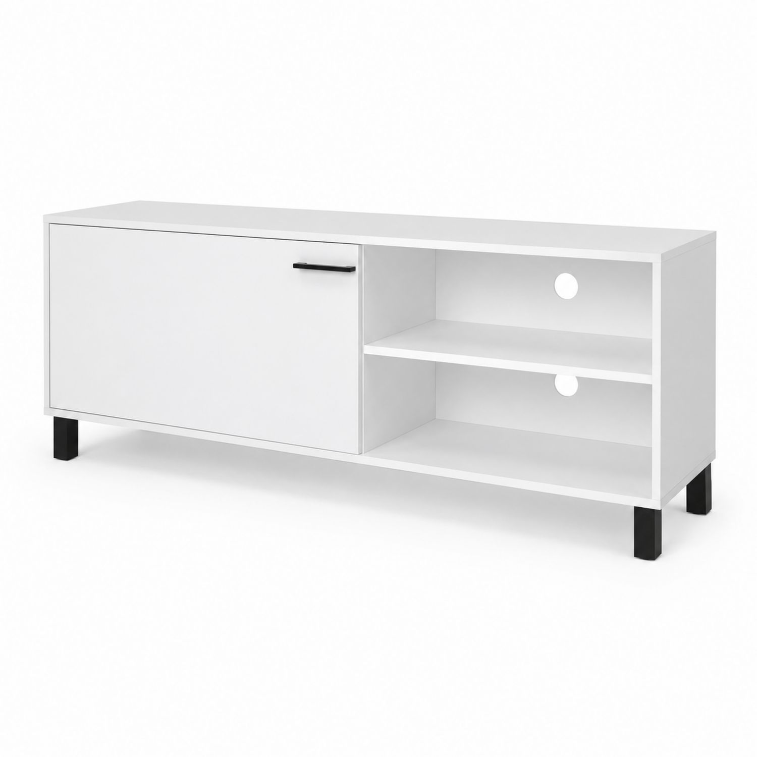 TV-Schrank mit Regalen 120x40x50 cm Holzwerkstoff Weiß-Norvexoril