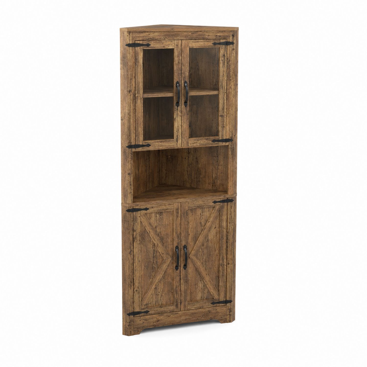 Eckschrank Holz Braun 180cm-Norvexoril