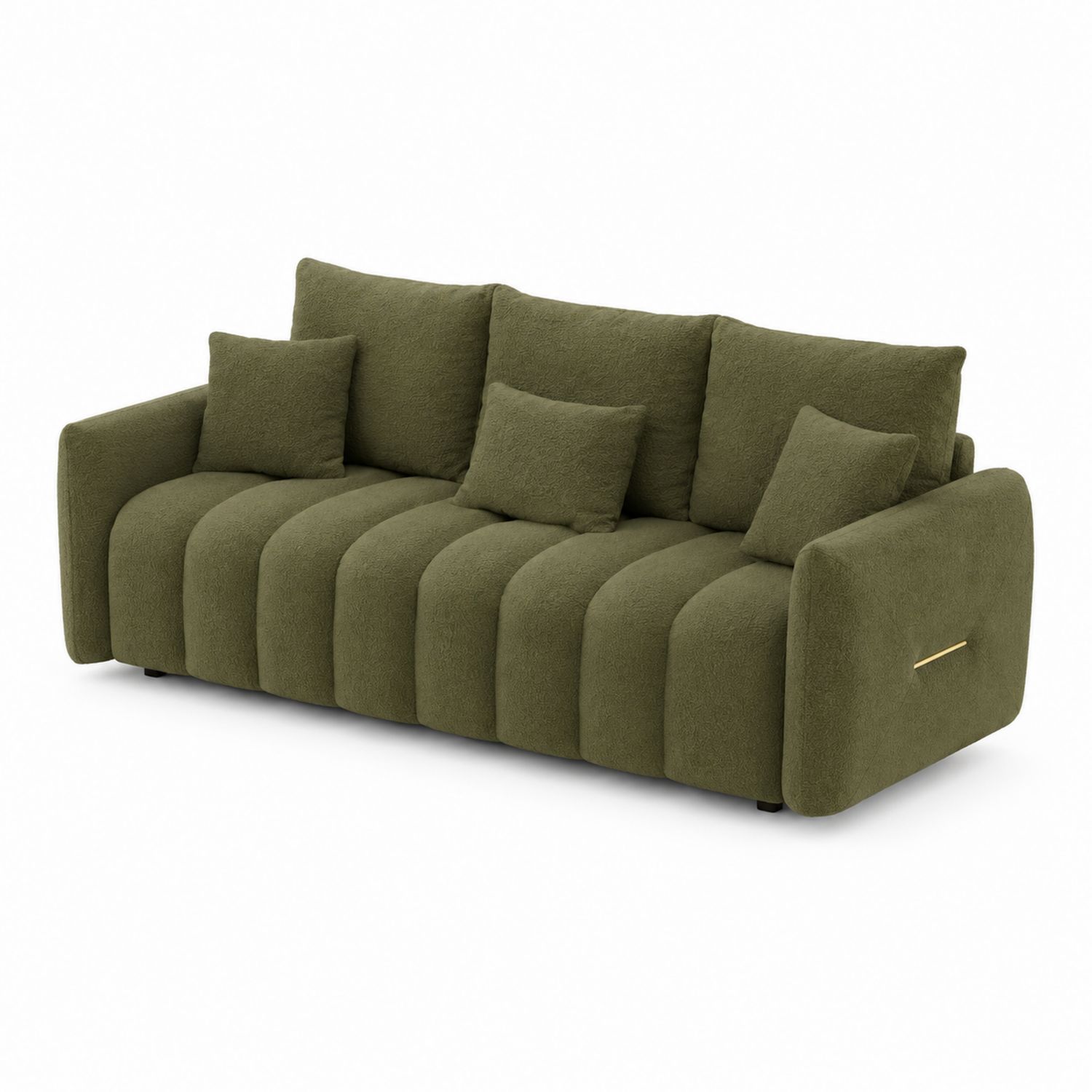 Dreisitzer Sofa Stoff Olivgrün-Norvexoril