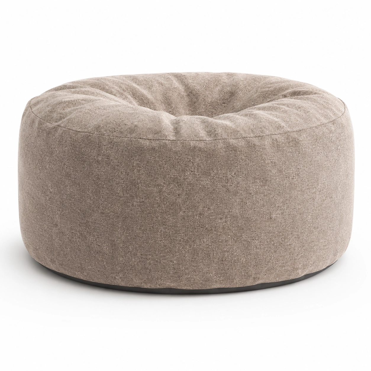 Puff redondo acolchado color caqui-BravelleHome