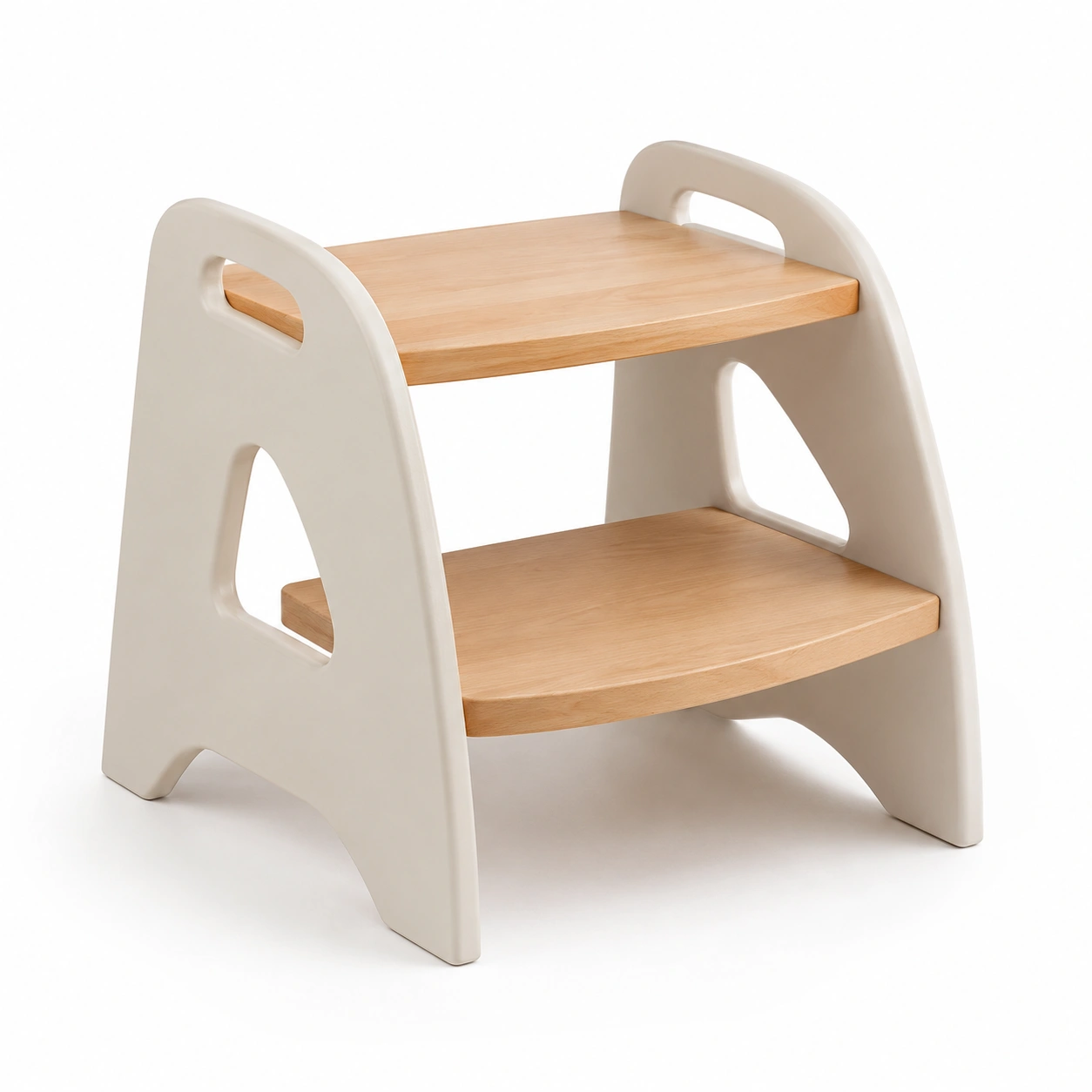 Escalón doble infantil color madera natural-BravelleHome