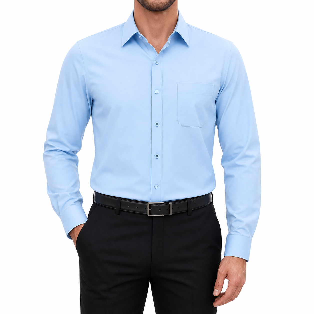 Light Blue dress shirt 8-Pack