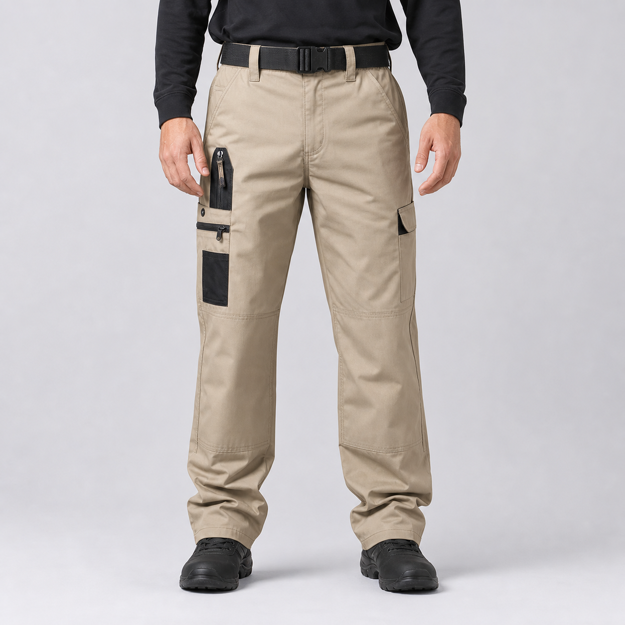 Khaki Beige 4-Pack men's tactical cargo pants