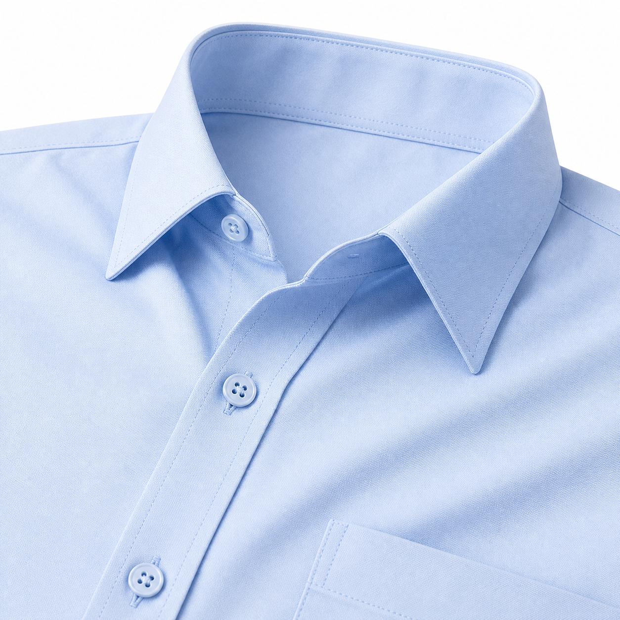 Collar buttons and pocket detail