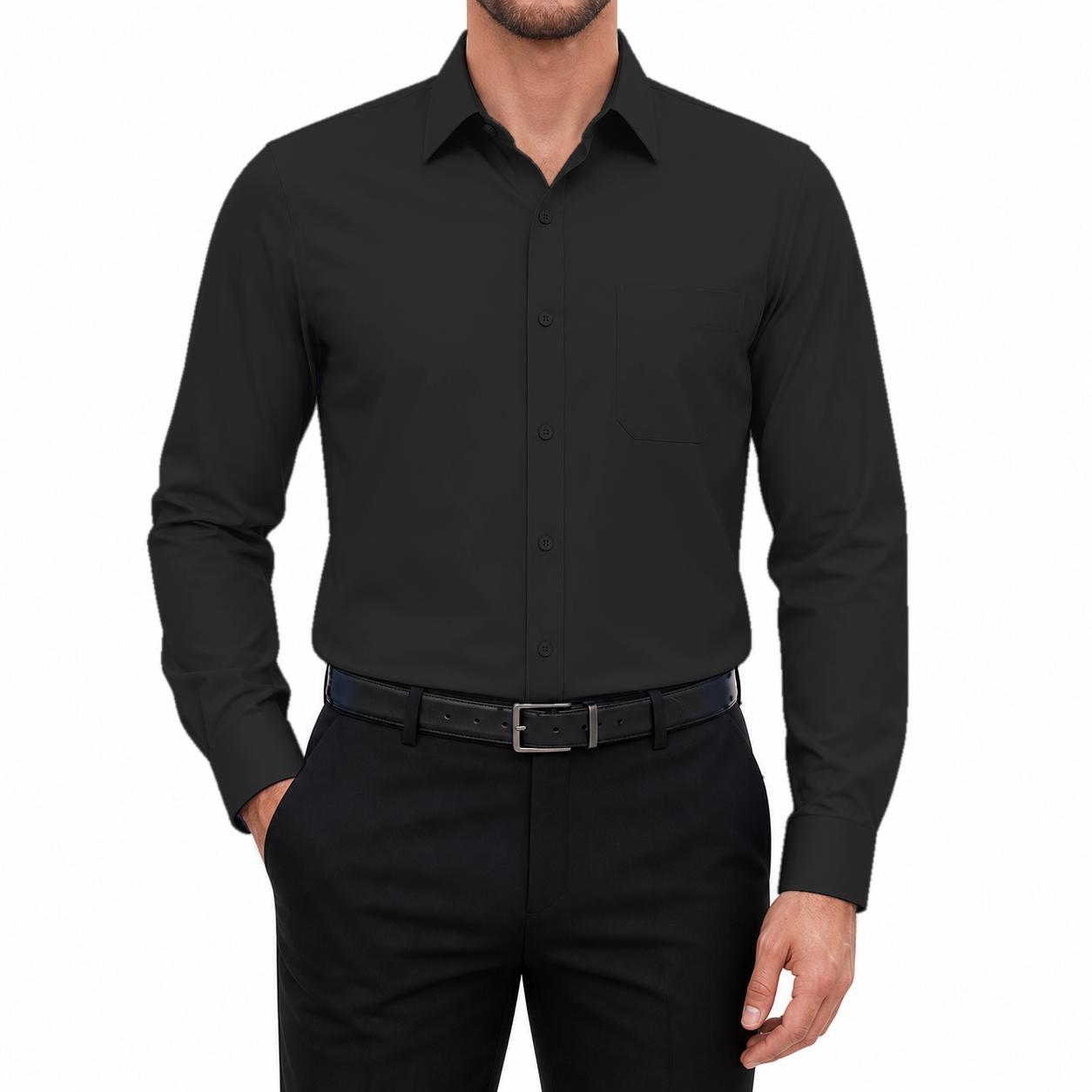 Black dress shirt 8-Pack