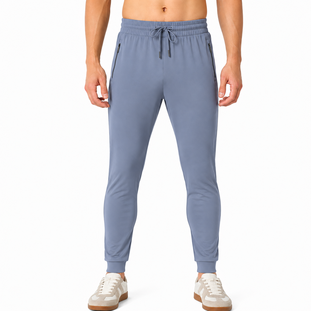 Elastic waistband and drawstring detail