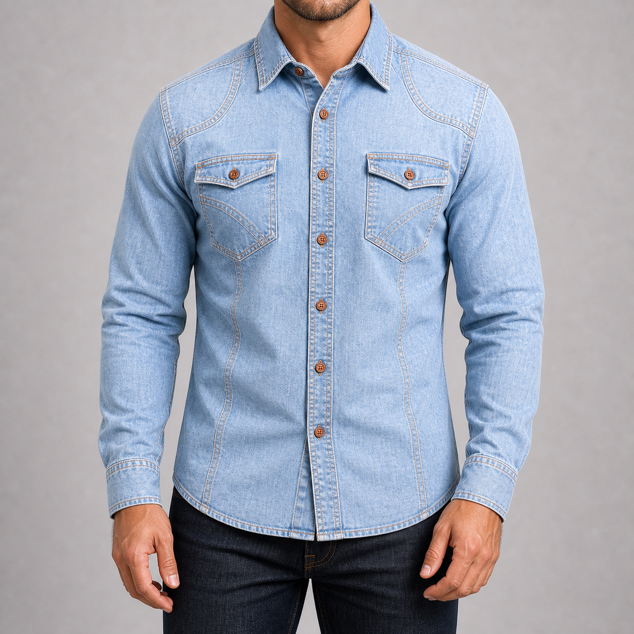 Men's Western Denim Button-Up Jacket Bundle - 3-Pack & 7-Pack