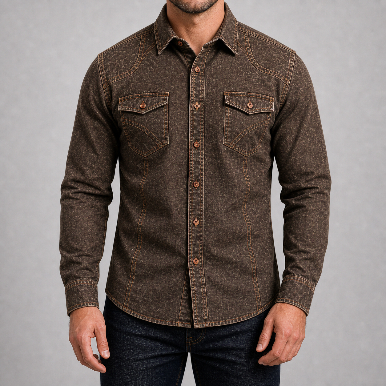 Men's Western Denim Button-Up Jacket Bundle - 3-Pack & 7-Pack