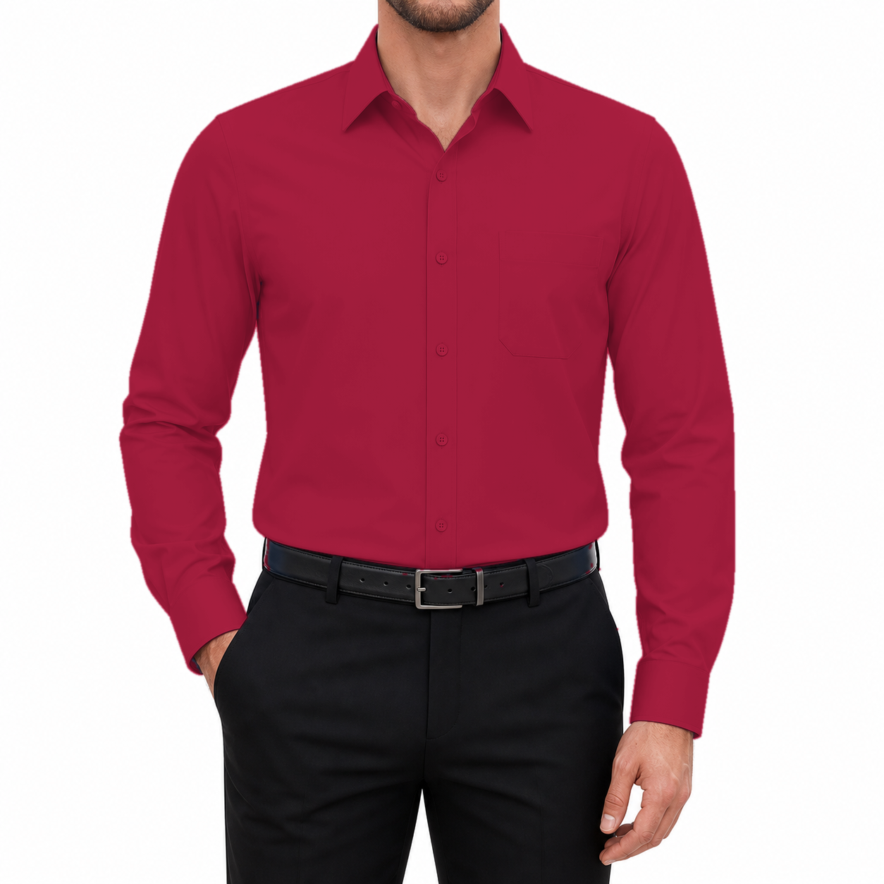 Burgundy Red dress shirt 8-Pack