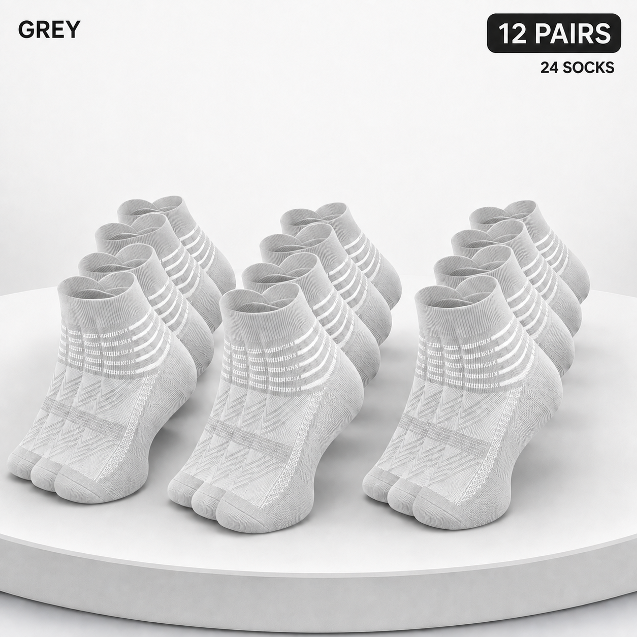 6/12-Pack Cooling Compression Ankle Socks for Men & Women