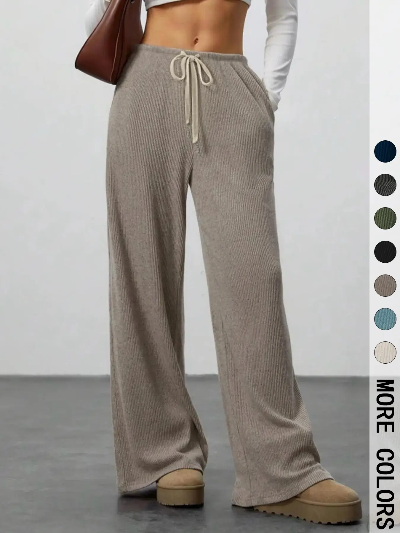 Women's High-Waist Wide-Leg Lounge Pants