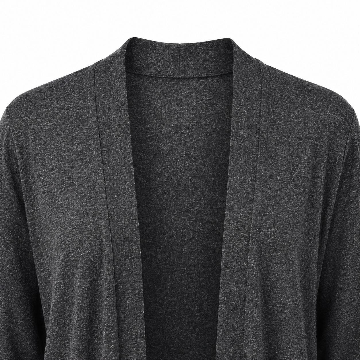 Open-front neckline and narrow front-band detail