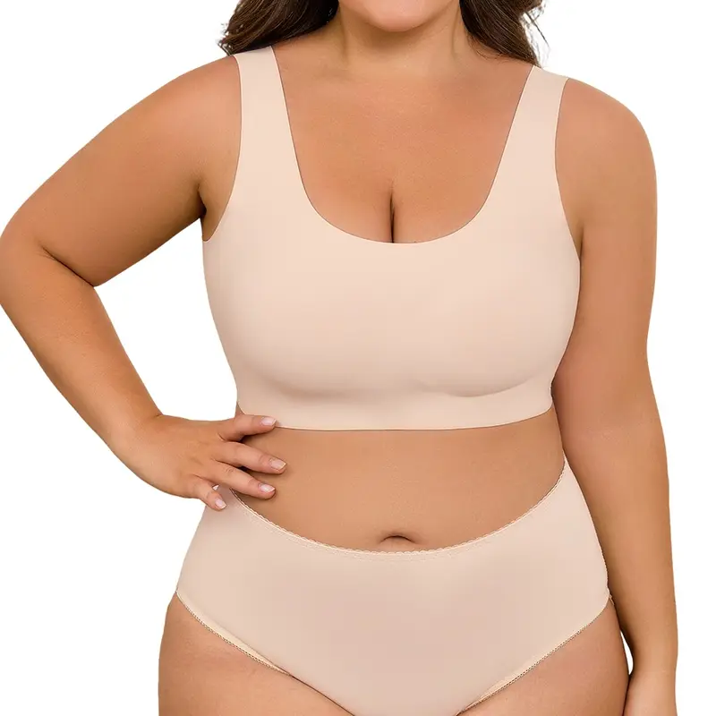 Nude seamless wireless bra