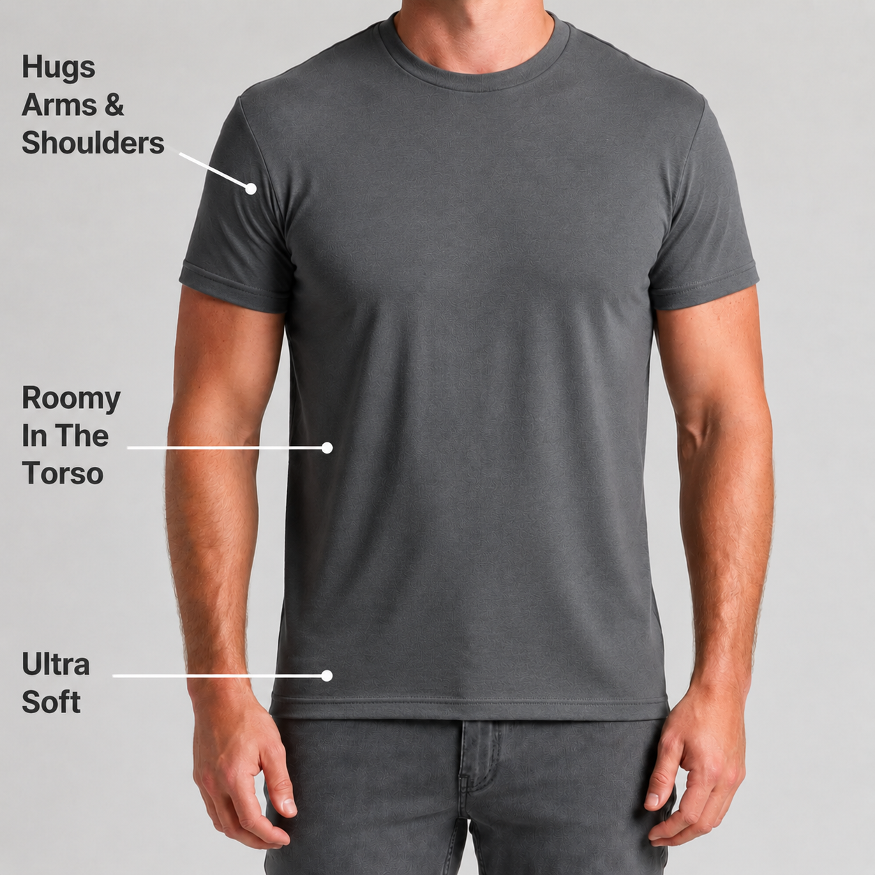 Men's Premium Fitted Crew Neck T-Shirt Bundle Pack