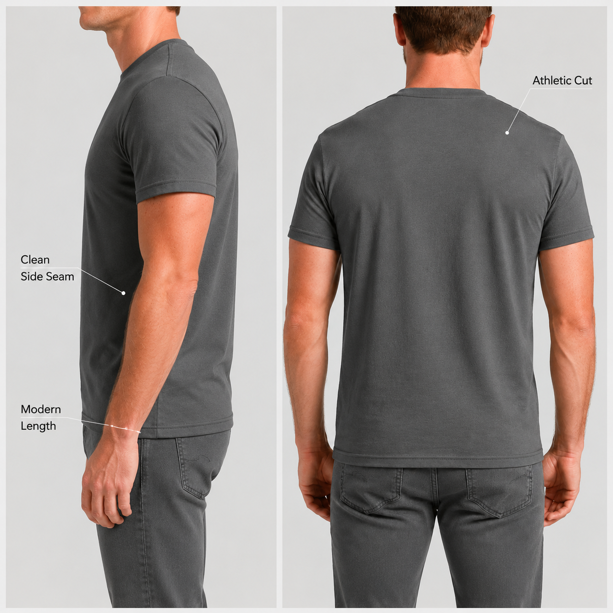 Men's Premium Fitted Crew Neck T-Shirt Bundle Pack