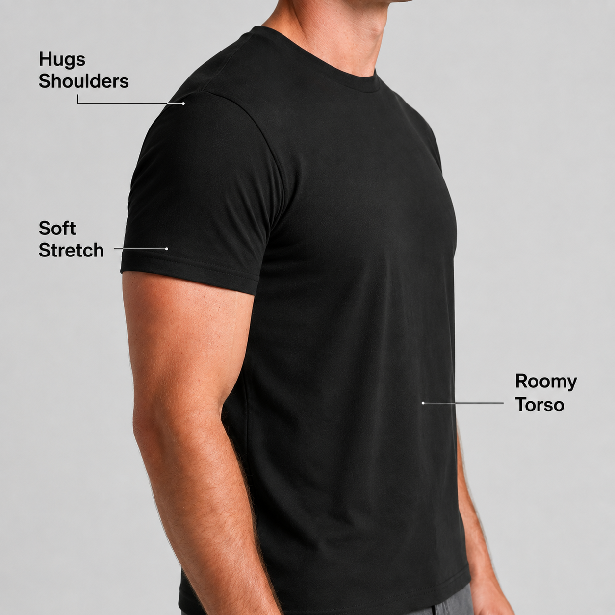 Men's Premium Fitted Crew Neck T-Shirt Bundle Pack