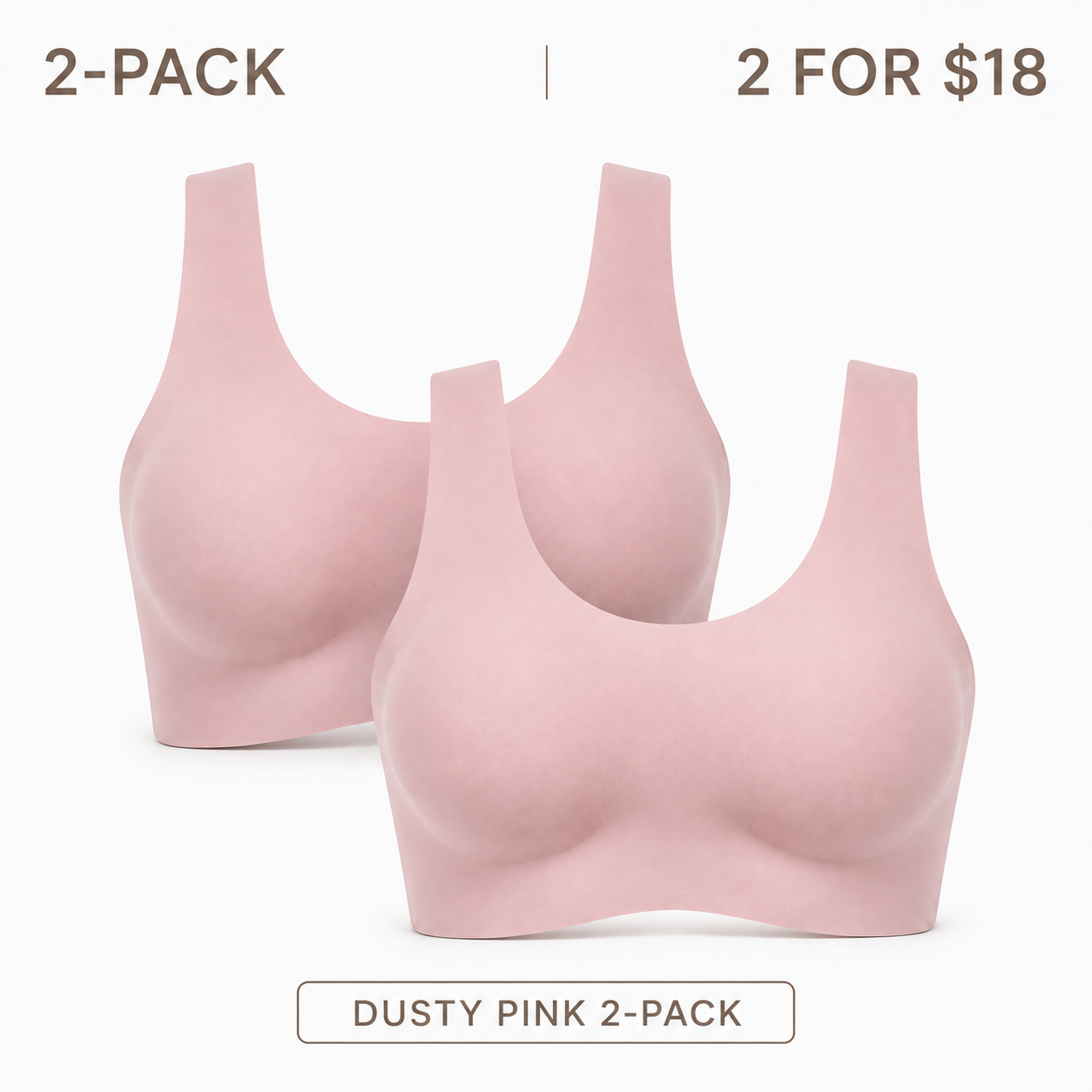 Seamless Wireless Scoop-Neck Bra Bundle