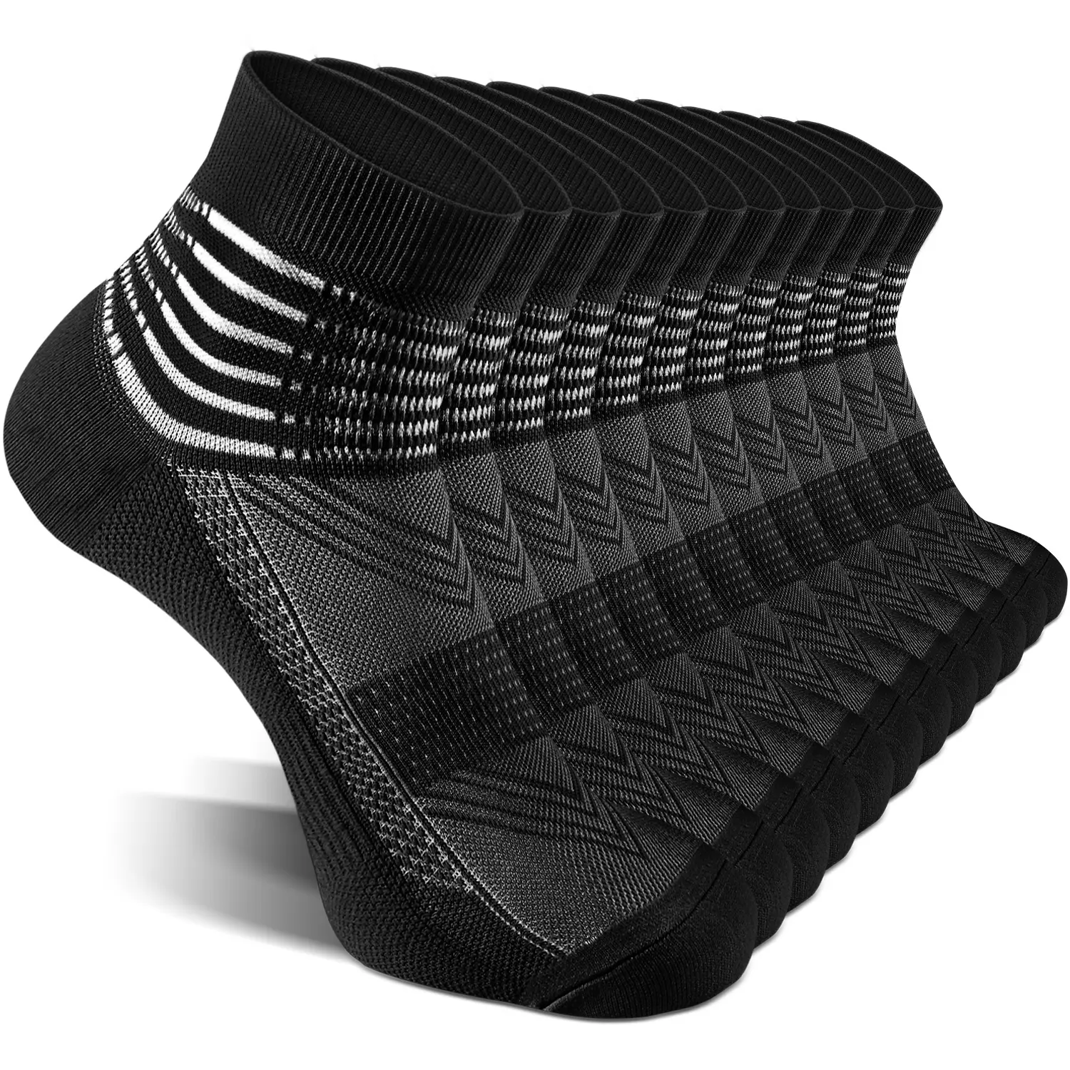 6-Pack Cooling Compression Ankle Socks for Men & Women