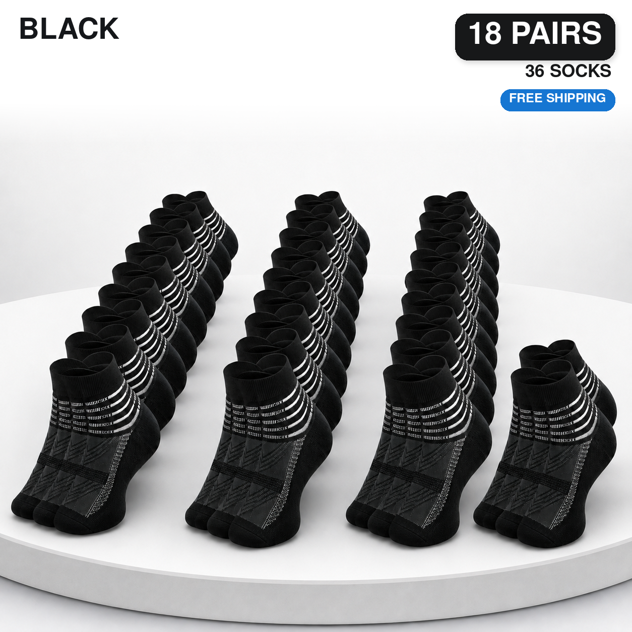 Pack Cooling Compression Ankle Socks for Men & Women