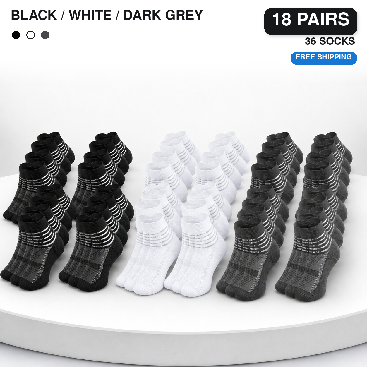 Pack Cooling Compression Ankle Socks for Men & Women