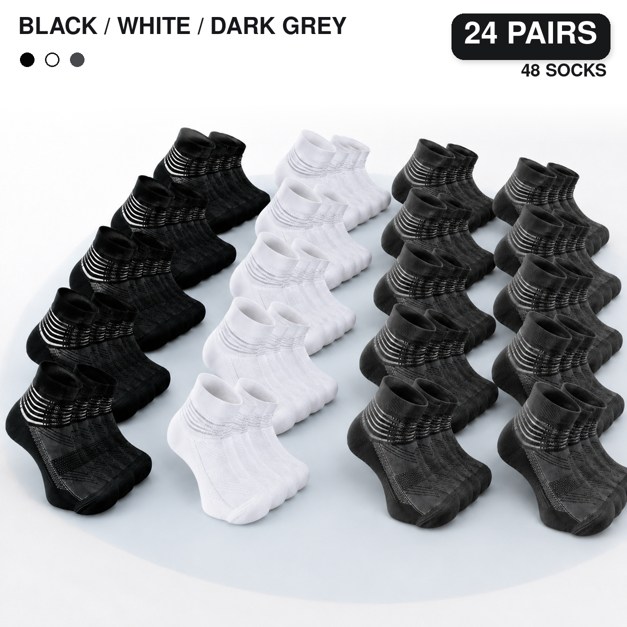 Pack Cooling Compression Ankle Socks for Men & Women