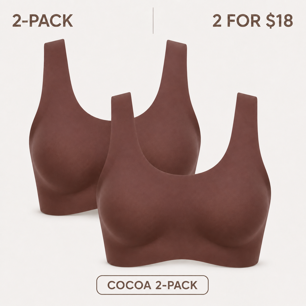 Seamless Wireless Scoop-Neck Bra Bundle