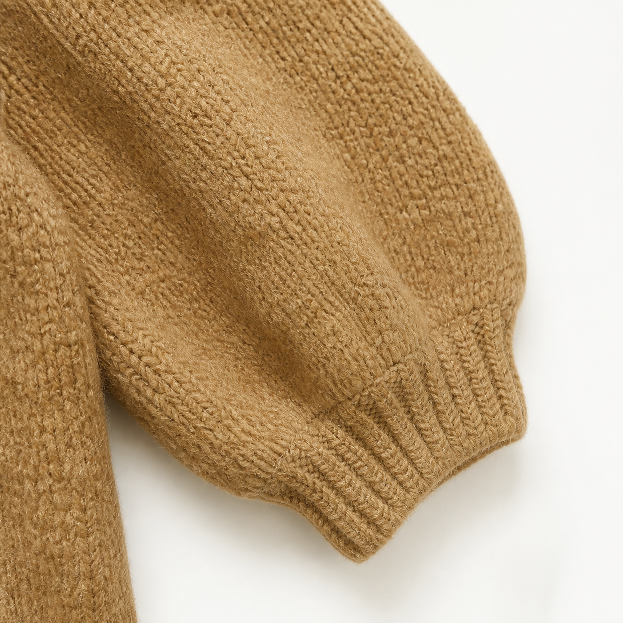 Women's cardigan ribbed cuff detail