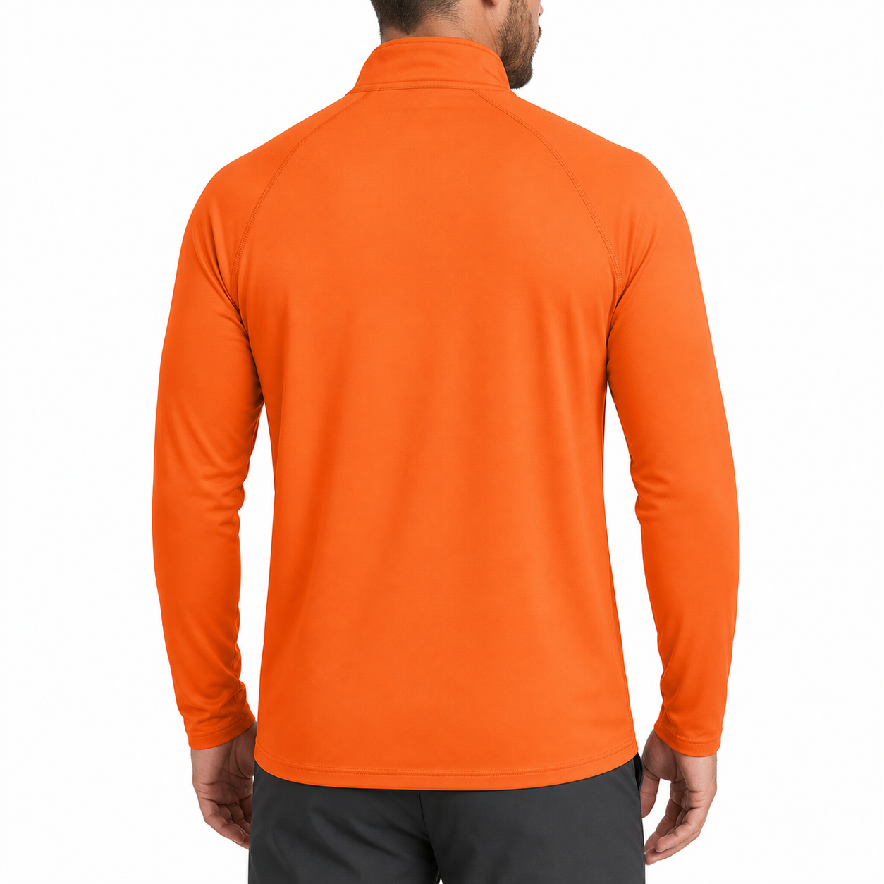 Navy men's 1/4 zip long sleeve performance shirt
