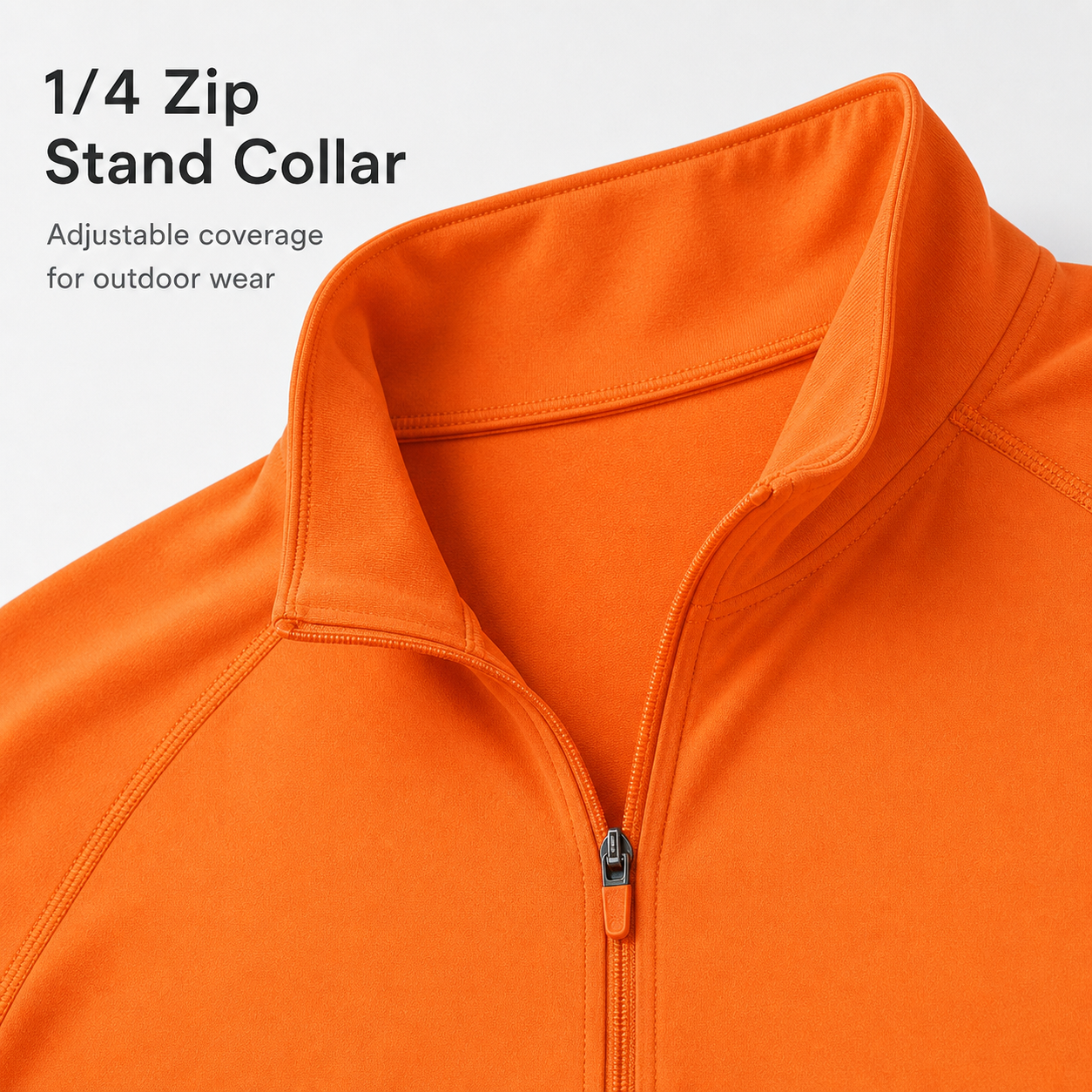 Dull Cyan men's 1/4 zip long sleeve performance shirt