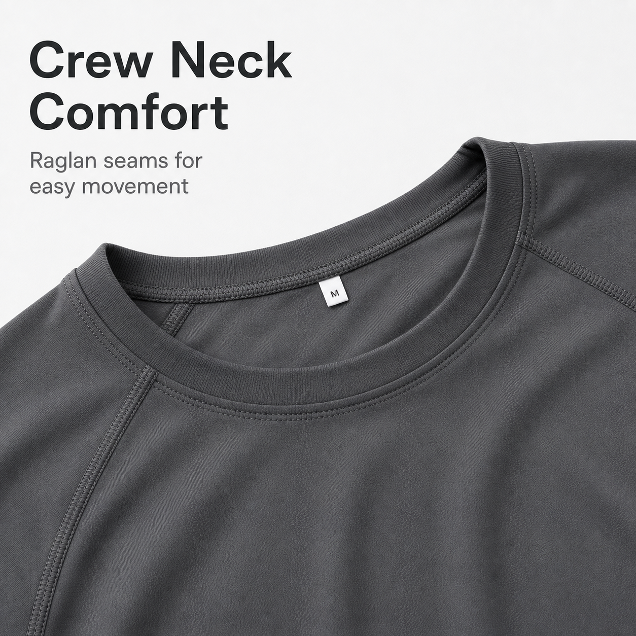 Blue Grey men's long sleeve crew neck shirt