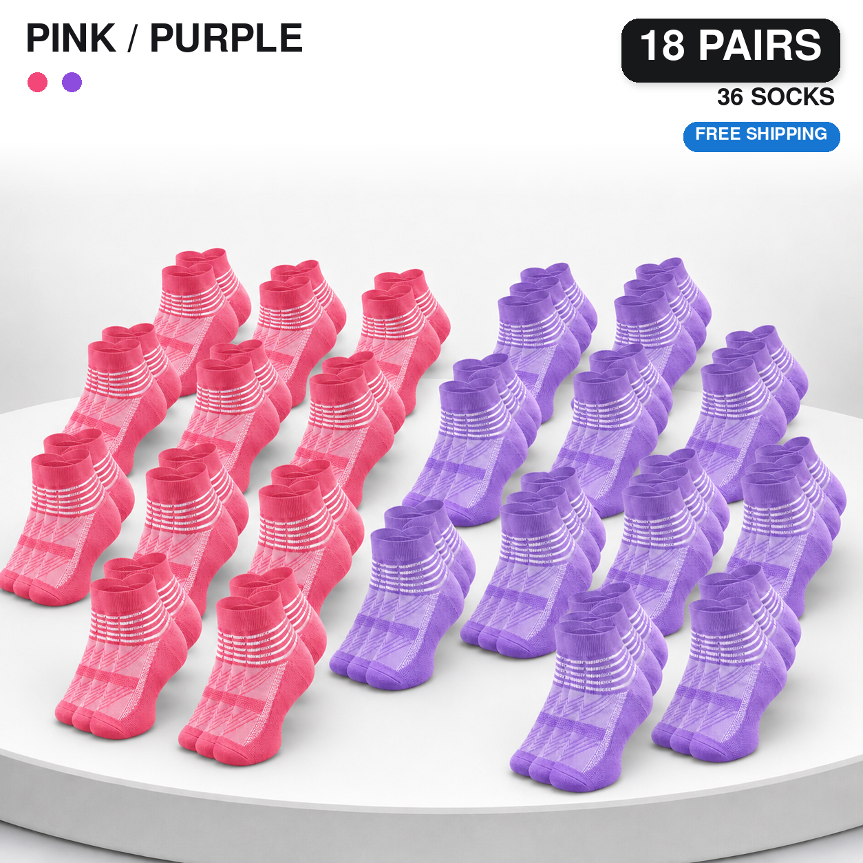 Pack Cooling Compression Ankle Socks for Men & Women