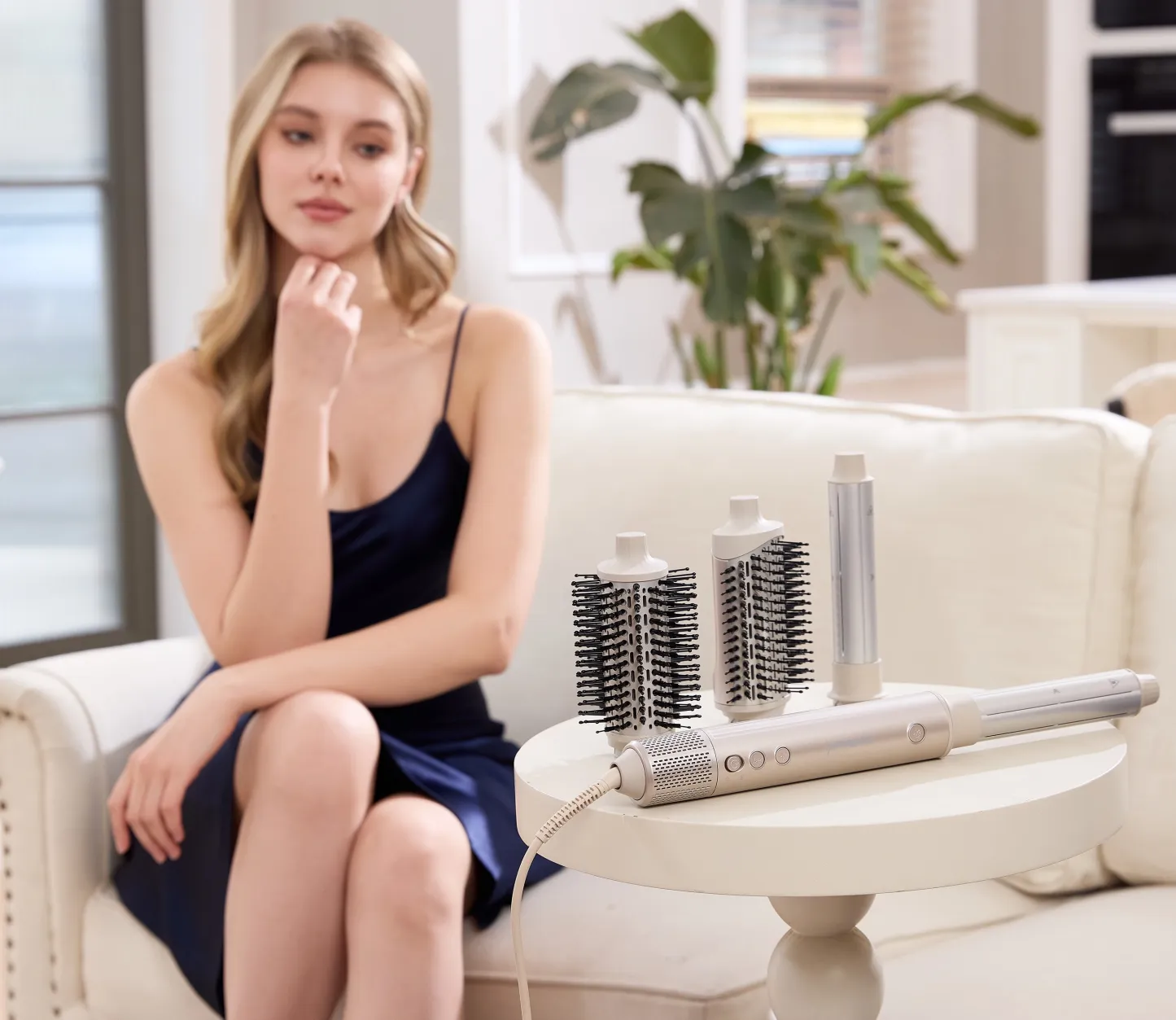SaharaCurl RQ30 | Automatic 5-in-1 Hot Air Styler with Curling Iron | 110,000 RPM Fast Drying | Frizz-Free Curls & Volume