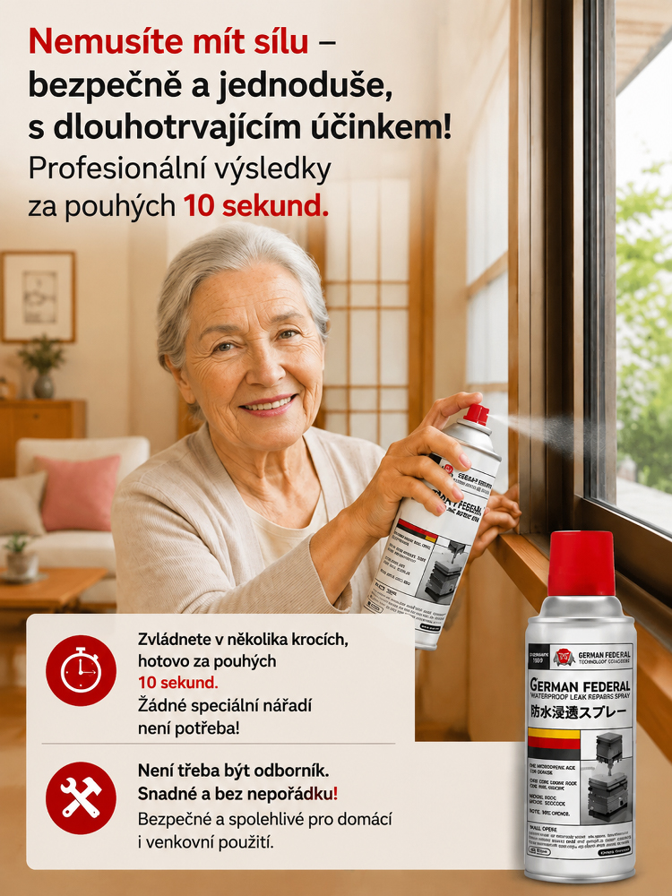 Rychleschnoucí penetrační hydroizolační sprej – stačí nastříkat: Vodotěsný za 60 sekund s životností až 30 let!