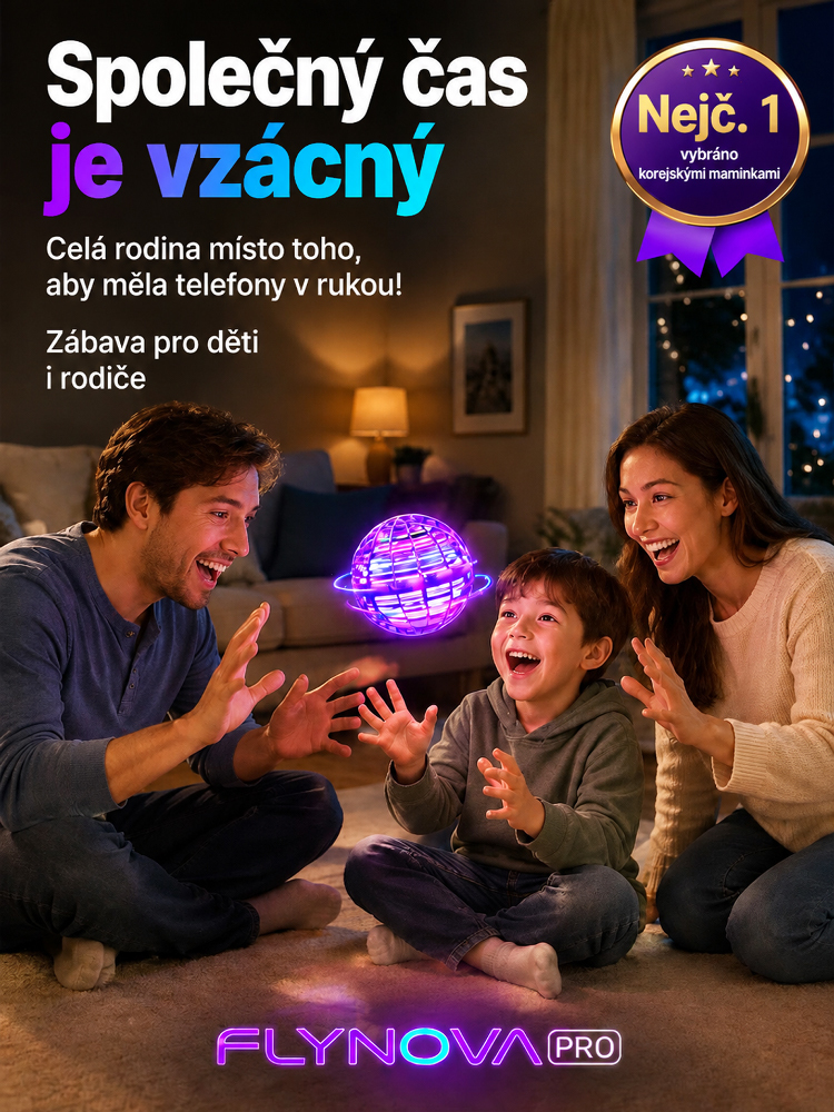Konec zírání do obrazovek! Chytrá létající koule ovládaná gesty — odolná proti pádům a s působivým LED osvětlením