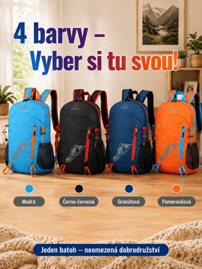 【Ultra lehký】Skládací vodotěsný outdoorový batoh, složí se na velikost dlaně za 1 sekundu