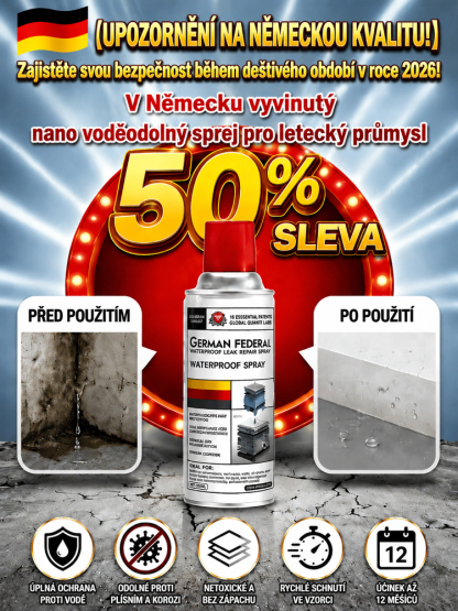 Rychleschnoucí penetrační hydroizolační sprej – stačí nastříkat: Vodotěsný za 60 sekund s životností až 30 let!