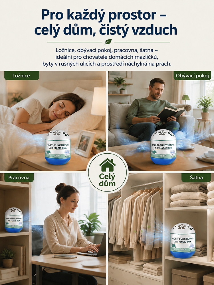 [Výkonné čištění: Odstraňuje 99,9 % mikronového prachu] Magická krabička na odstraňování prachu
