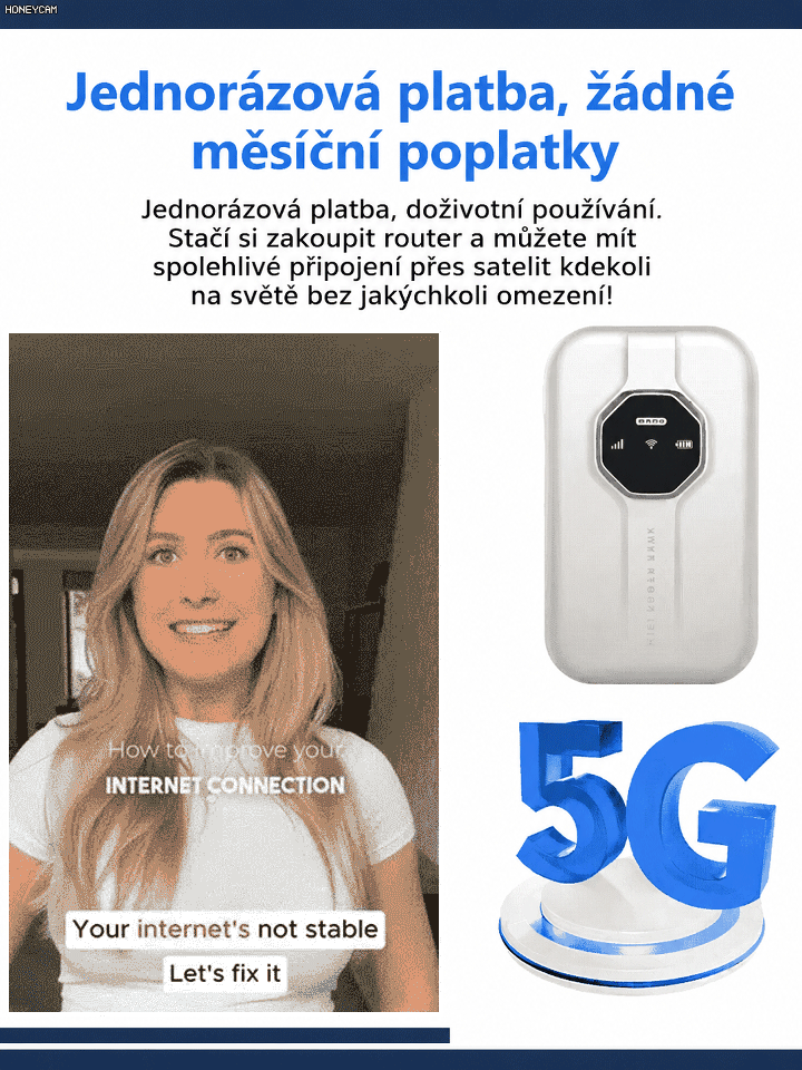 [Globální pokrytí, doživotní bezplatná služba] Neomezená přenosná Wi-Fi, není potřeba SIM karta ani síťový kabel