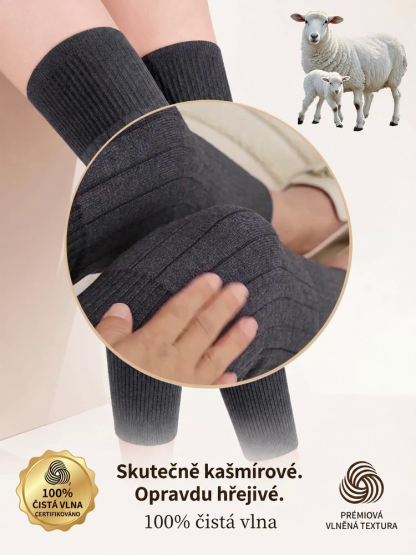 Dvojnásobná akumulace tepla, žádný objemný vzhled: prodlužované vlněné chrániče kolen proti chladu, po nasazení teplota stoupne o 5,8 ℃!