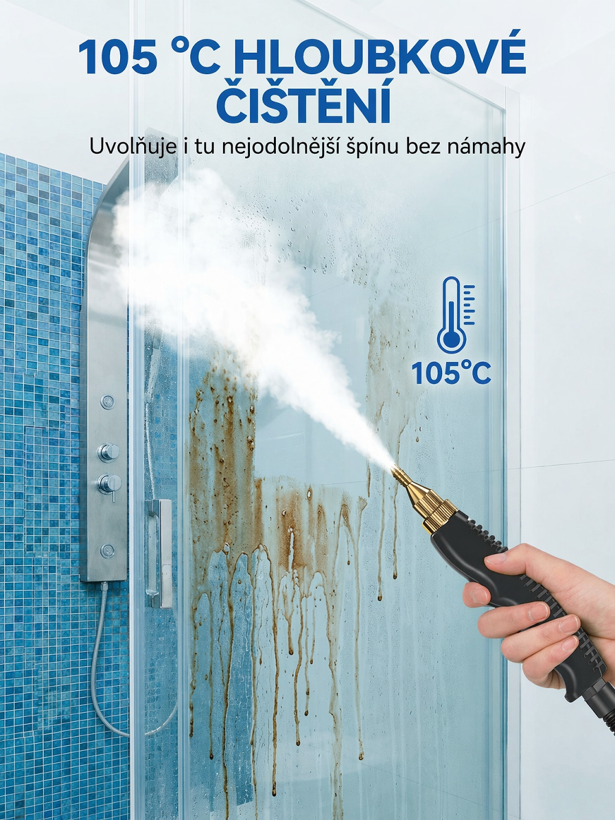 【Certifikace TÜV】Vysokotlaký parní čistič, doba předehřevu 3 sekundy, 99,89% fyzikální sterilizace