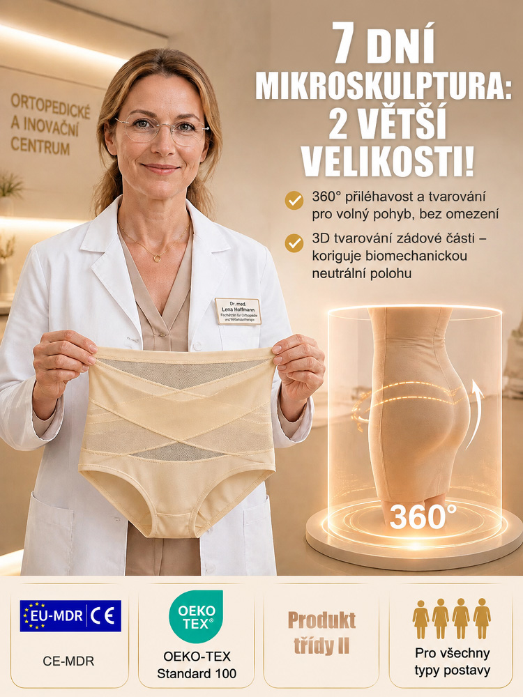 🍑 Pevný broskvový zadek jako od topmodelky během vteřiny! Krajkové stahovací kalhotky s 360° efektem pro dokonale ploché bříško a zvednutý zadeček