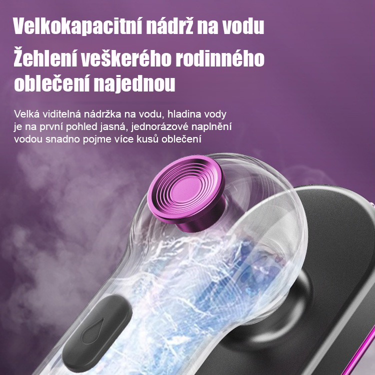 Přenosný ruční napařovač oděvů 2 v 1 | Rychlé žehlení kdekoli, odolné záhyby vyhlazené během několika sekund